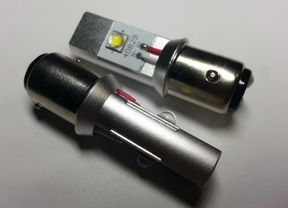 Світлодіодна автолампа 1157(P21/5W)-S25-BAY15D- 20W XM-L U2*2PCS (750Lm) | Зображення 1