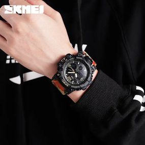 Годинник спортивний SKMEI 1155BAG, Наручний годинник skmei електронний, Чоловічі армійські XK-379 водостійкі тактичні