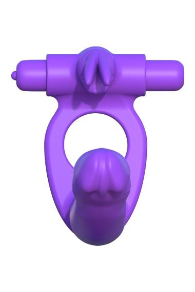 Насадка на член для подвійного проникнення з вібрацією Pipedream, фіолетова, 19.5 х 2.7 см sexstyle | Зображення 2