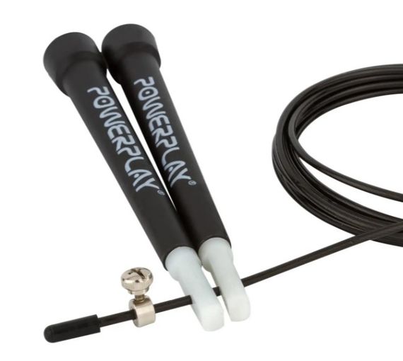 Скакалка швидкісна PowerPlay 4202 Ultra Speed Rope Чорна 2,9 м (PP_4202_Black) | Зображення 2