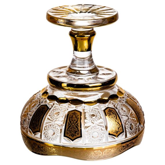 Ваза для фруктів скляна Bohemia Gold 26 см Yiwu HP-34-137 | Зображення 5