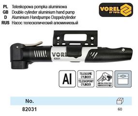 Насос велосипедный Польша ручной телескоп алюминий VOREL-82031