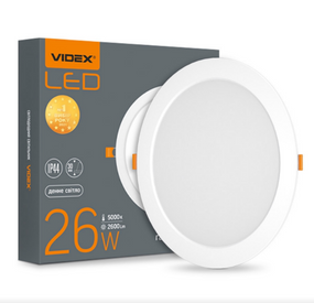 LED Панель врізна кругла 26W 5000К VL-DLBR-265 Videx
