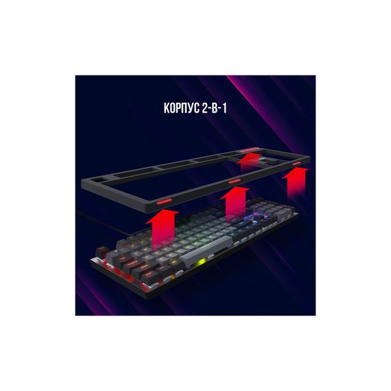 Клавіатура Lorgar Azar 514 RGB USB UA Black (LRG-GK514B-UA) | Зображення 4