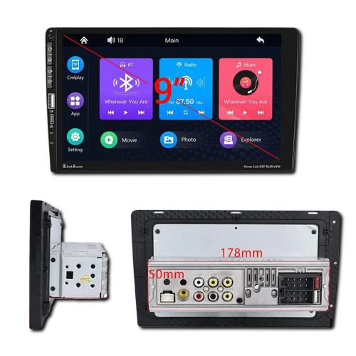 Універсальна магнітола 9016C Windows 1DIN з екраном 9 дюймів Carplay (43197-9016C_2302) | Зображення 2