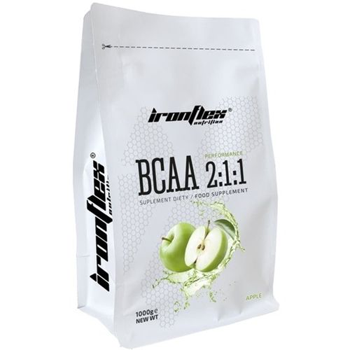 Амінокислота BCAA для спорту IronFlex BCAA Performance 2-1-1 1000 g /200 servings/ Apple