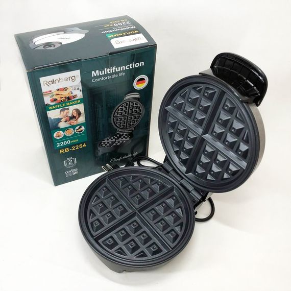 Многофункциональная вафельница Rainberg RB-2254, Бытовая вафельница, Вафельница для YM-502 тонких вафель | Зображення 7