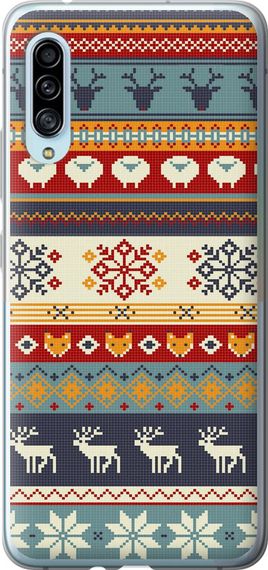 Чехол на Samsung Galaxy A90 5G Рождественский орнамент "3303u-1800-17620"