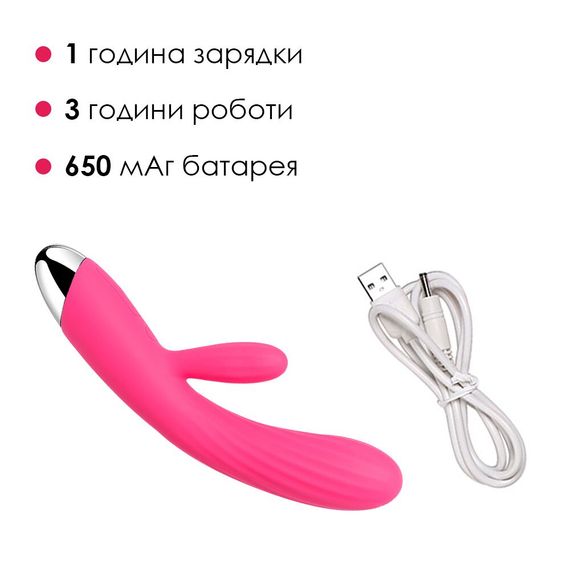 Інтелектуальний вібратор-кролик із підігрівом Svakom Angel Plum Red | Зображення 3