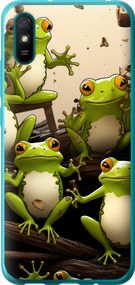 Чехол на Xiaomi Redmi 9A Жабки "5656u-2034-17620"