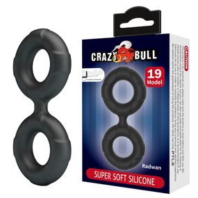 Ерекційне кільце Crazy Bull Super Soft Silicone Radwan, чорне