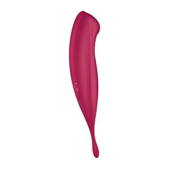 Вібратор із хвильовою стимуляцією Satisfyer Twirling Pro+ з додатком, червоний Sex Aura | Зображення 3