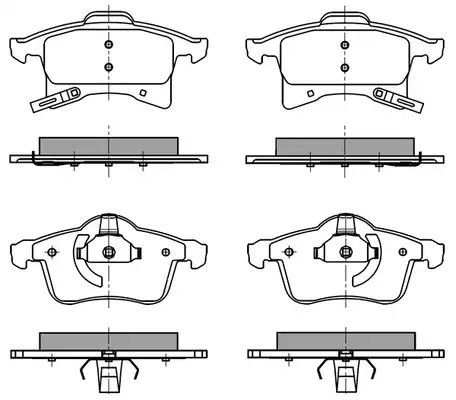 Колодки передні гальмівні Combo 01-/Astra H(ATE), NATIONAL (NP2005) | Зображення 1