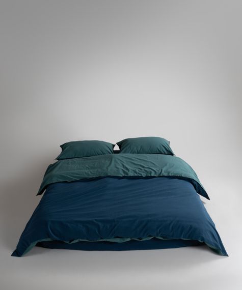 Постільна білизна Limasso Stonewashed Essualte 200 х 220 см  Dress Blue - Dark Green | Зображення 1