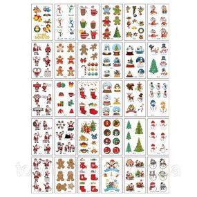 Набор детских временных тату "Рождество и Новый год №2" tattoo-mini-set-cmas-30-2