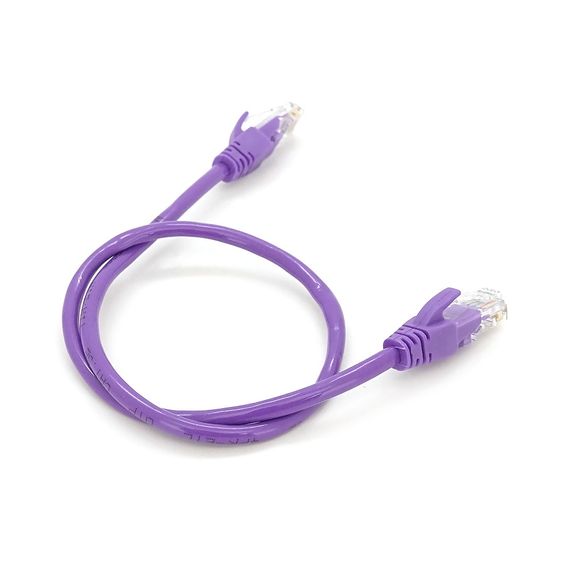 Патч-корд литий RITAR, UTP, RJ45, Cat.5e, 0,3m, фіолетовий, Cu (мідь) | Зображення 1