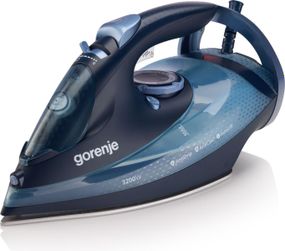 Праска Gorenje , 3250Вт, 420мл, паровий удар-250гр, верт. відпарювання, антинакип, автовідключення, керам. підошва, чорно-синій (SIH3200DB)