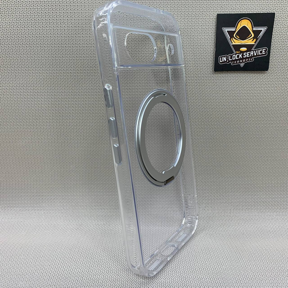 Чохол для Google Pixel 8A Wlons Hybrid Magnetic MagSafe прозорий протиударний з кільцем PC+TPU | Зображення 1