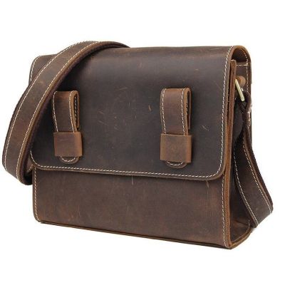Сумка Vintage Чоловіча у вінтажній шкірі Коричнева (14980) | Зображення 3