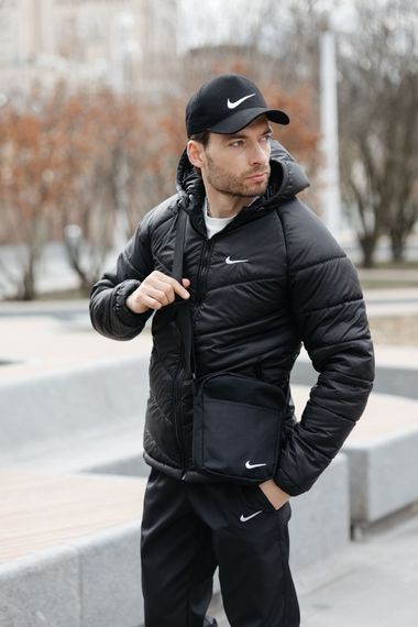 Комплект чоловічий: куртка Motion Nike чорна + штани "President" чорні. Барсетка у подарунок! (1728613757) | Зображення 6