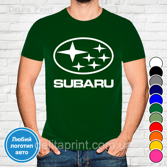 Футболка з принтом авто "Субару/Subaru" | Зображення 1