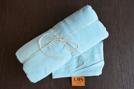 Детское постельное белье Limasso Dubrovnik Muslin Baby 100х150 см Mineral Blue | Зображення 3