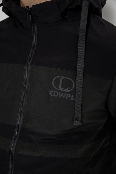 Куртка чоловіча демісезонна двостороння, колір чорно-зелений, 214R23076 | Зображення 4