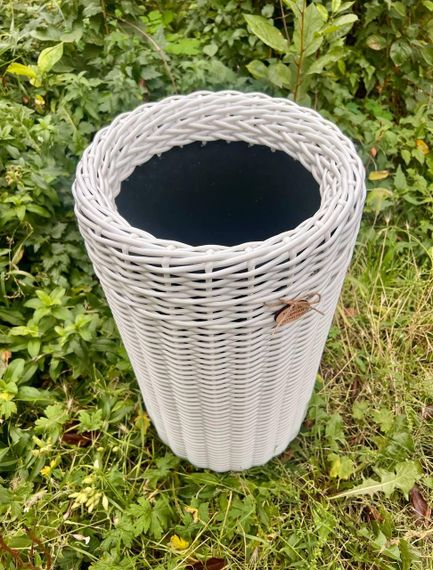 Кашпо зі штучного ротангу “Високе Венге” 12 л — плетене кашпо для квітів, інтерʼєру, тераси, входу | Зображення 8