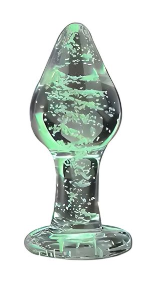 Светящийся анальный плаг из стекла EGZO EAP-R ( длина 7.2 см, диаметр 2.8 см ) sexstyle | Зображення 1