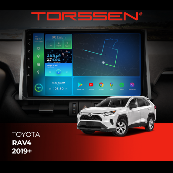 Штатная магнитола Torssen Toyota Rav4 2019+ F108256 4G Carplay