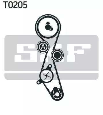 Помпа + комплект ременя ГРМ FORD AUSTRALIA, VOLVO V70, SKF (VKMC03257) | Зображення 1