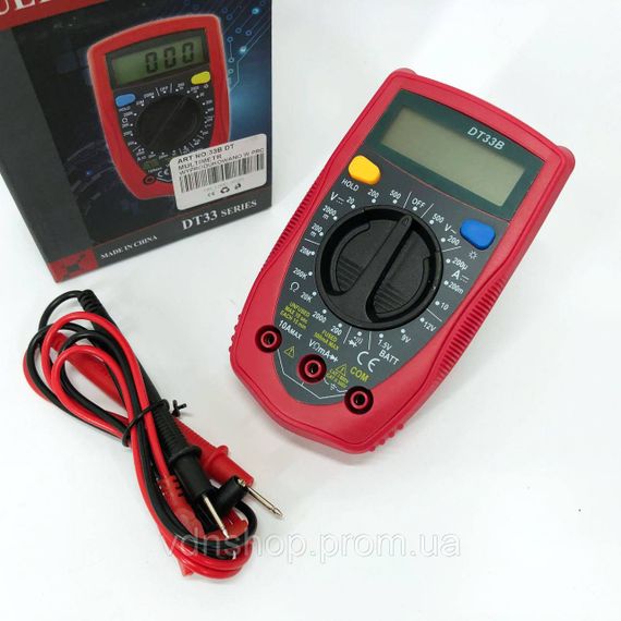 Мультиметр цифровий тестер амперметр 33, Цифровий вимірювач напруги та опору, Тестер професійний PR-72 | Зображення 5