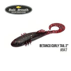 Приманка Bait Breath BeTanCo Curly Tail 2" (8 шт.) (S847 Blood red／Silver)