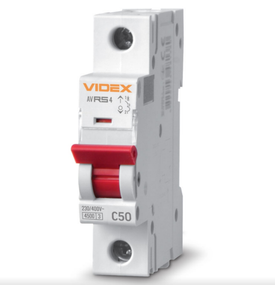Автоматичний вимикач 1P 50А 4,5 kA VF-RS4-AV1C50 Resist Videx