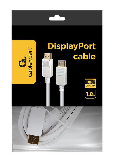 Кабель Cablexpert CC-DP2-6-W, DisplayPort v1.2 цифровий інтерфейс, 1.8 м | Зображення 1