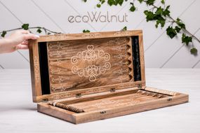 Именные деревянные нарды EcoWalnut L