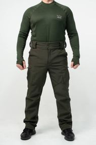 Утеплені Військові штани Soft Shell Military олива