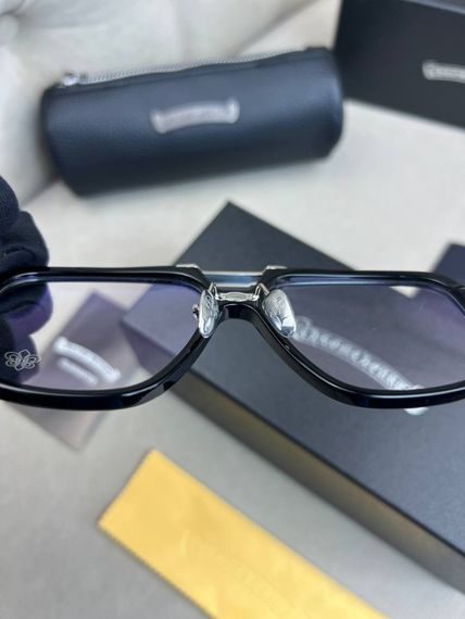 Іміджеві окуляри Chrome Hearts CE HK чорна оправа g244 | Зображення 4