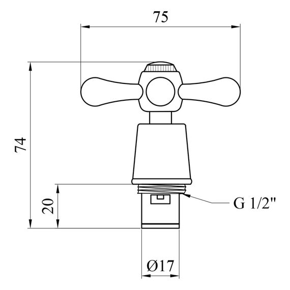 Ручка з кран-буксою для змішувача Kroner KRM - C986 (пара) (CV023567) | Зображення 4