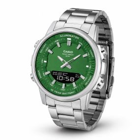 Класичний Чоловічий годинник Casio AMW-880D-3A стальний, водонепроникний, Японія