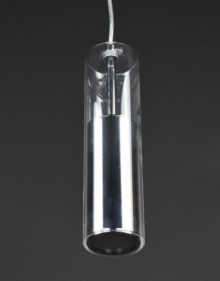 Люстра підвісна на 1 лампочку 27610 Хром 30-200х10х10 см. | Зображення 2