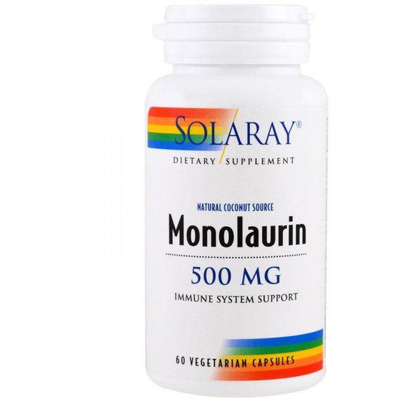 Натуральная добавка для иммунитета Solaray Monolaurin 500 mg 60 Veg Caps