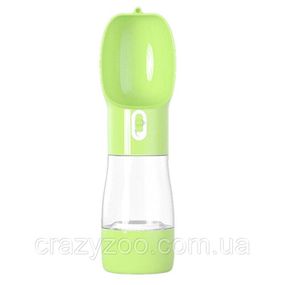 Дорожная поилка-кормушка для собак Pet Water Cup 2 в 1 оливковая Ø 7.4x26 см 350 мл 6784