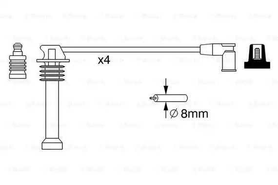 Комплект дротів запалювання FORD AUSTRALIA, BOSCH (0986357271) | Зображення 4