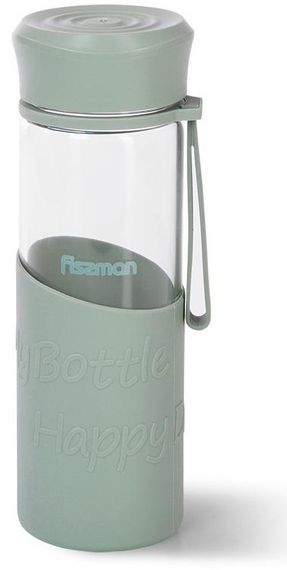 Пляшка спортивна Fissman Sport Line 500мл, скляна, м'ятна