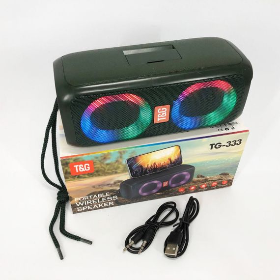 Блютуз колонка з підсвічуванням, Гучна якісна блютуз колонка Гучна для вулиці WE-62 | Зображення 3