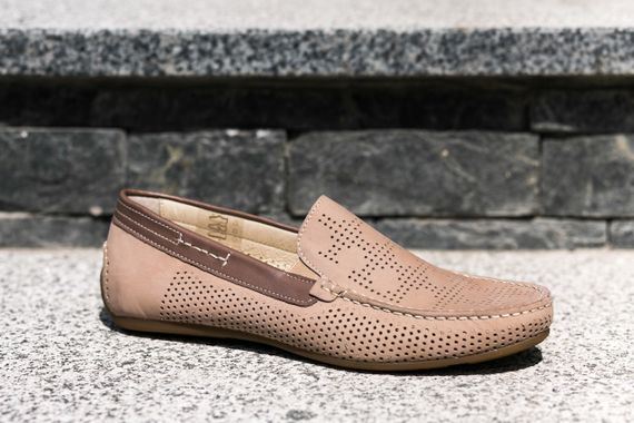 Мокасини з перфорацією Kadar бежеві 41 розмір | Зображення 3