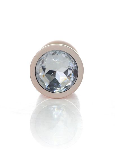 Анальна металева пробка Plug-Jewellery  Pearl Gold PLUG- Clear M Sex Aura | Зображення 4