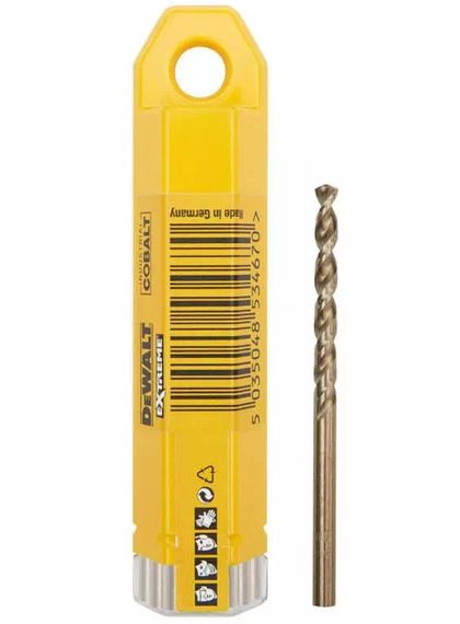 Свердло по металу DeWalt EXTREME INDUSTRIAL COBALT HSS-CO 5 мм 10 шт (DT4929)
