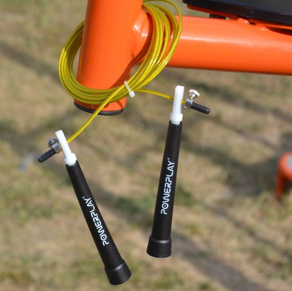 Скакалка швидкісна Паверплей 4202 Ultra Speed Rope Жовта (2,9m.) | Зображення 5